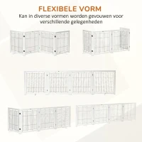 PawHut veiligheidshekje hout 305 cm x 35,5 cm x 82 cm(m-4)