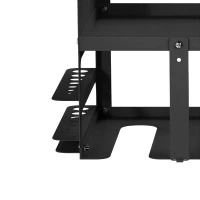 Outsunny Tuingereedschap-organizer 2-traps gereedschapsstandaard met haken en zijvak tot 50 kg 61,8 x 23 x 32,7cm Zwart(m-13)