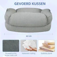 HOMCOM Grote hoge bureaustoel, 200 kg draagcapaciteit, robuuste constructie, zachte bekleding, Lichtgrijs(m-6)