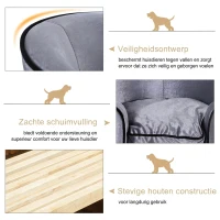 PawHut luxe hondenbank hondensofa kattenmand dier sofa hondenmand zetel hondenbed dierenmand(m-5)