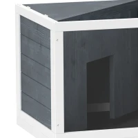 PawHut Schildpaddenverblijf met Opklapbare Bovendeel, Lampstandaard, Doorzichtige Voorplaat, 120 x 50 x 40 cm, Grijs(m-13)