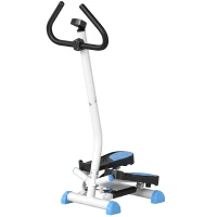 HOMCOM Stepper Fitnessapparaat, LCD-Monitor, Antislippedalen, Staal en ABS, 55x44x108 cm, tot 100 kg(m-1)