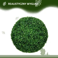 Zestaw 2 szt. sztucznych kul bukszpanowych 50 cm do wnętrz(m-4)