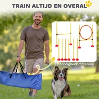 PawHut 4-Delige Agility-Set voor Honden met Vulbare Basis voor Training(m-5)
