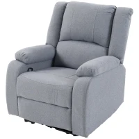 HOMCOM Fotoliu de relaxare, funcție de șezut și suport pentru picioare, reglabil, până la 120 kg, cadru din oțel, 84 x 92 x 100 cm, Gri(m-8)