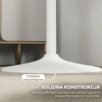 HOMCOM stół barowy, wysoki, Ø60 x 102 cm, okrągły stolik na przyjęcia, stolik do salonu i jadalni, stalowy, biały(m-6)