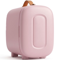 HOMCOM Mini Koelkast Beauty Fridge, 4 L Inhoud, 20,3 x 26,3 x 28 cm, Roze