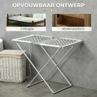 HOMCOM Droogrek met Verwarming, 45-55 ℃, Opvouwbaar, 144L x 53B x 96H cm(m-5)