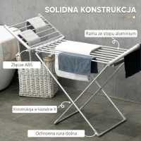 Elektryczny suszarka do prania, regulowana temperatura, składana(m-7)