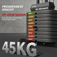 SPORTNOW Thuis Fitnessstation met 45 kg Gewichtsblokken, Lat Pulley, Borststation, Beinpresse voor Veelzijdige Training(m-5)