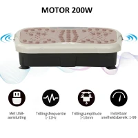 HOMCOM Trilplaat vibratietrainer vibratieapparaat afstandsbediening LED-display(m-5)