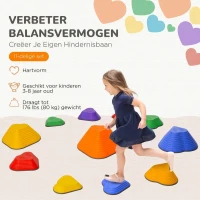 AIYAPLAY Balans-Stappstenen, 11-delig Set, Stapelbaar & Licht, Antislip, Voor Binnen/Buiten(m-4)