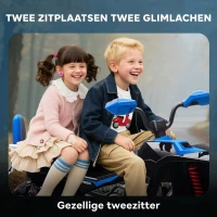 AIYAPLAY Kinder Elektrische Quad, 24V Elektrisch Voertuig met 4 Wielen, Koplampen, USB-aansluiting, MP3-functie, 6,5 km/h, 3-8 Jaar(m-5)