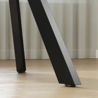 HOMCOM Mesa de Jantar Extensível 4-6 Pessoas, Mesa de Cozinha em Madeira 130-170x80x76 cm, Carvalho e Preto(m-12)