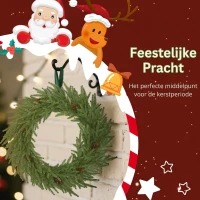 HOMCOM Kerstkrans met dennenappels Ø60 cm – kunstkrans, groen(m-4)