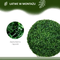 Zestaw 2 szt. sztucznych kul bukszpanowych 50 cm do wnętrz(m-5)