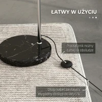 Lampa stojąca regulowana, obrotowa, bez żarówki(m-6)