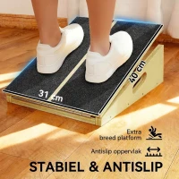 SPORTNOW Schuine Bord voor Verlichtings-Oefeningen, 4 Verstelbare Hoeken, Antislip, Hout(m-5)