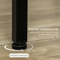 HOMCOM 5-delig. Bartafelset met industrieel design, 1 bartafel, 4 barkrukken, bankstel, aanrecht, zwart+bruin(m-6)
