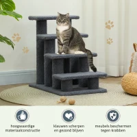 PawHut dierentrap kattentrap hondentrap trap voor katten en honden 4 treden nieuw(m-6)