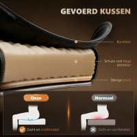 Vinsetto Massagestoel directiestoel met voetensteun, verstelbare rugleuning PVC zwart(m-6)