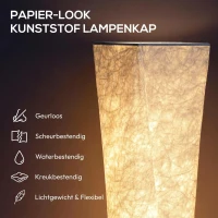 HOMCOM Vloerlamp met papierscherm, voetschakelaar, 3 lichtstanden, wit(m-5)