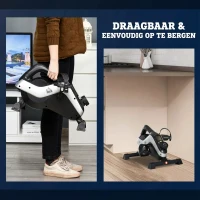HOMCOM Mini Thuistrainer Pedaletrainer voor Beentraining Pedal-Trainer met Bevestigingsriem Antislipmat(m-7)