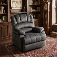 Electric Power Lift Recliner Chair with Heating Massage Points, Vibration, USB Ports, and Side Pockets, 103x100x106 cm, Grey(m-1)