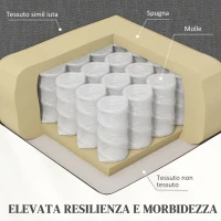 HOMCOM Poltrona Reclinabile 115° max con Poggiapiedi e 4 Ruote, in Poliestere e Legno, 76x78.5x102 cm, Grigio(m-5)