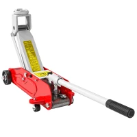 HOMCOM Low Profile Jack, 2 Ton Hydraulic Car Jack for Car Trailer Garage Tyre Repair, Red(m-1)