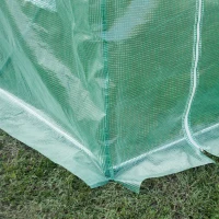 Outsunny Telo per Serra in PE con 6 Finestre, Porta Avvolgibile e Bordi Interrati, 3x2x2 m, Verde(m-8)