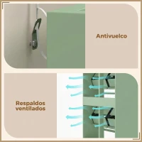 HOMCOM Zapatero Recibidor Entrada con 4 Cajones Abatibles y Estante Abierto Estantes Ajustables Encimera hasta 16 Pares Verde(m-8)