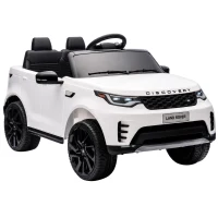 AIYAPLAY Mașină Electrică pentru Copii cu Licență Land Rover, Faruri LED, Claxon și Telecomandă, 105x68.5x58 cm, Albă(m-1)