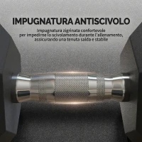 HOMCOM Set 2 Manubri Fitness da 15 kg Esagonali con Impugnatura Antiscivolo, in Acciaio e Gomma, Ø15.5 x 33.6 cm, Nero(m-5)