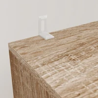 HOMCOM Estante para Livros Alta e Estreita de 6 Níveis com 4 Compartimentos Abertos Portas e Prateleira Ajustável Madeira Natural(m-9)