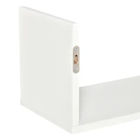 HOMCOM Set 3 Mensole da Parete Portaoggetti in Legno, 80x18x18 cm, Bianco(m-9)