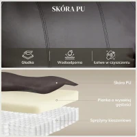 HOMCOM Fotel z funkcją podnoszenia, fotel relaksacyjny z pilotem, uchwytem na napoje, regulowanym oparciem, brązowy(m-5)