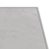AIYAPLAY Kruipmat voor baby, 3 cm dikke speelmat van zacht flanel, 127 x 127 cm, antislip en waterafstotend, lichtgrijs(m-11)