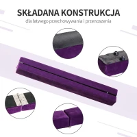 Belka gimnastyczna 210 cm, do 120 kg, fioletowa, wewnątrz/na zewnątrz(m-5)