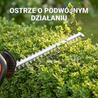 Outsunny Nożyce do żywopłotu Elektryczne Bezprzewodowe z Akumulatorem 100 W Długość Cięcia 51 cm ABS Pomarańczowy(m-6)