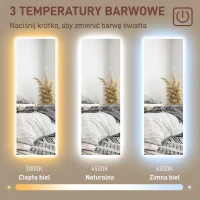 HOMCOM Lustro stojące 40 x 120 cm z LED, lustro ścienne(m-6)
