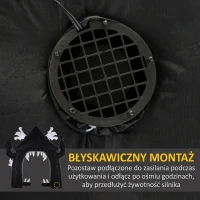 Outsunny Nadmuchiwany Łuk Halloweenowy, Dekoracja Halloween, 300 cm Wysoka Dekoracja z Oświetleniem LED, Dekoracja Imprezowa do Wnętrz i na Zewnątrz(m-6)