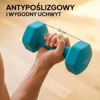 SPORTNOW Zestaw hantli 4 pary ze stojakiem, antypoślizgowe uchwyty, 1-4 kg, sześciokątny(m-5)
