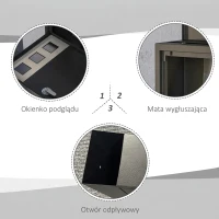 Skrzynka HOMCOM z pojemnikiem na gazety, skrzynka pocztowa z metalu z 2 kluczami, skrzynka listowa na ścianę z okienkiem, wodoodporna, 36,5 x 11,5 x 29 cm, Czarny(m-5)
