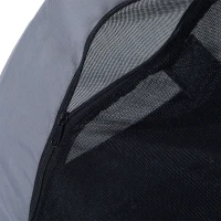 PawHut Rimorchio Bici per Cani Taglia Media con Finestre Laterali e Bandierina, 130x73x90 cm, Grigio e Nero(m-9)