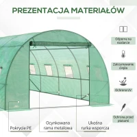 Szklarnia 5,9 x 3 x 2 m, folia, 8 okien, drzwi rolowane(m-4)