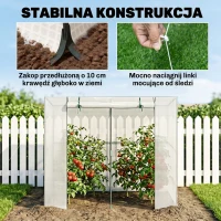 Szklarnia z rolowanymi drzwiami, stalowa, odporna na zimę, Biała(m-7)