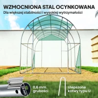 Szklarnia 3x2m, folia, 6 okien, drzwi rolowane(m-5)
