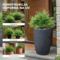 HOMCOM Sztuczne Krzewy Paproci Bostońskiej, Odporne na UV, Zestaw 2 sztuki, 60 cm, do Ogrodu, na Werandę(m-4)