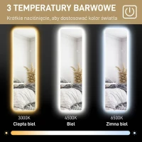 HOMCOM Lustro stojące 150 x 40 cm z oświetleniem LED(m-6)